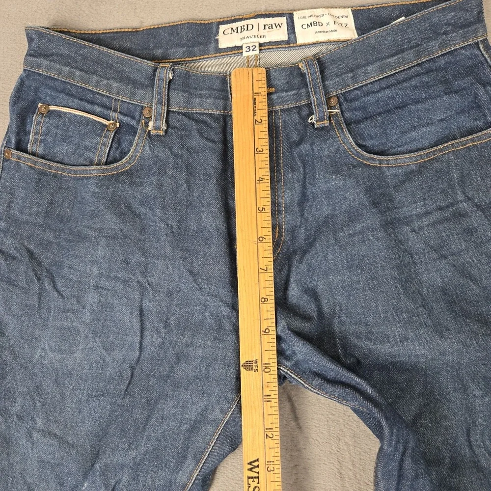 Charles Miller Brand Jeans Mens 32x33 CMBD X Fitz Denim Selvedge Raw USA Made‎